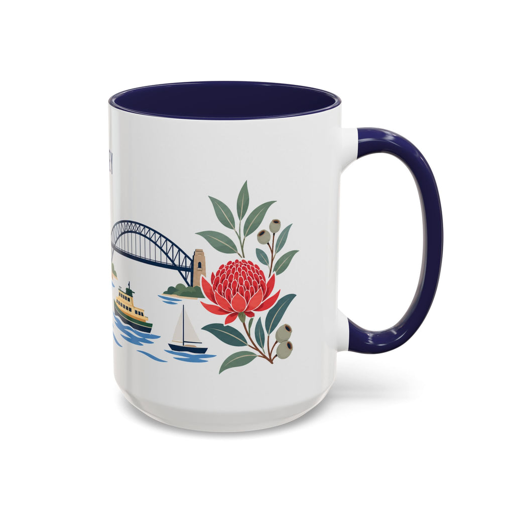 Sydney Coffee Mug | Australia Travel Souvenir | Porcelain Decal City Gift | 11oz 15oz Accent Mug