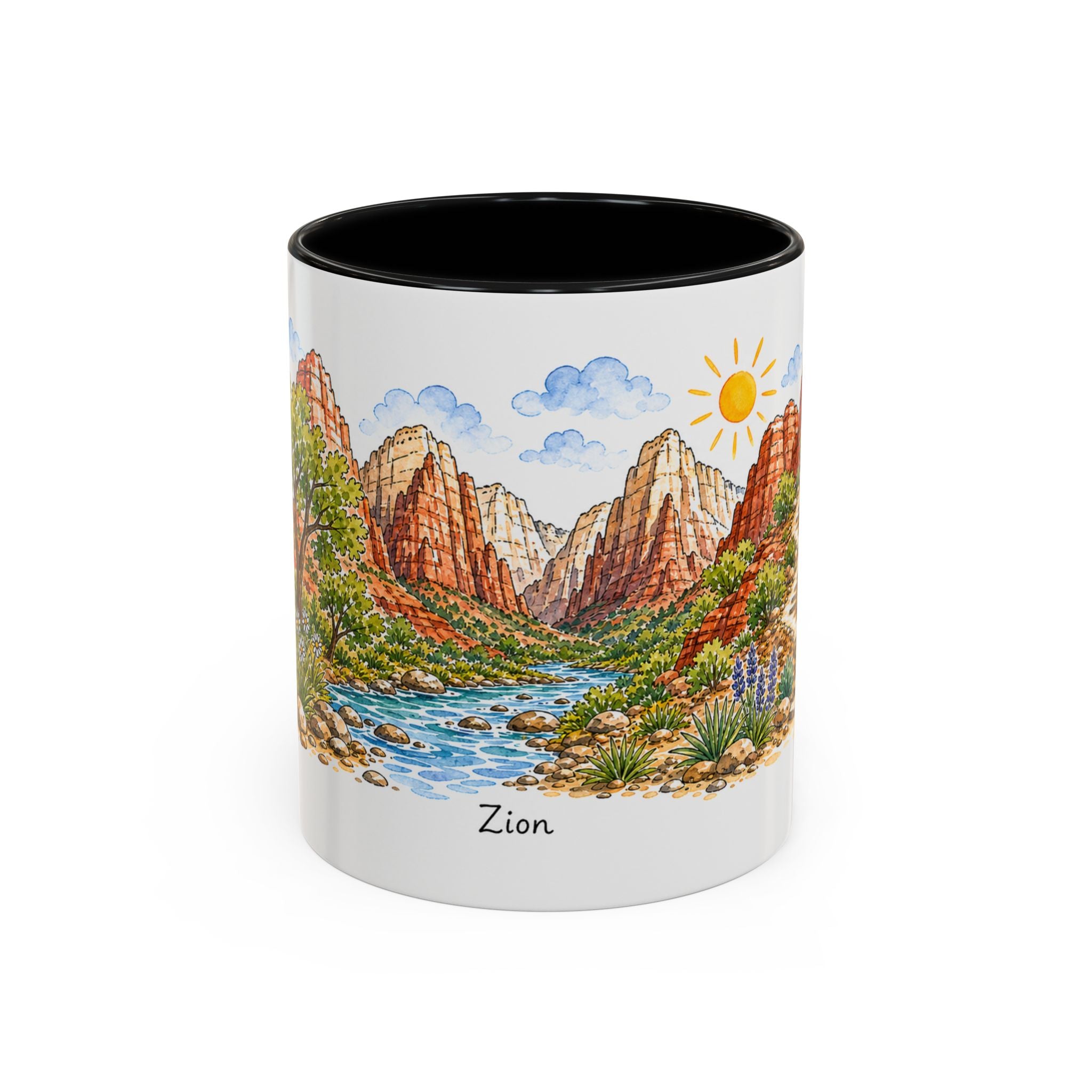 Zion National Park Mug | US Travel Souvenir Accent Coffee Mug | 11oz 15oz Ceramic Cup