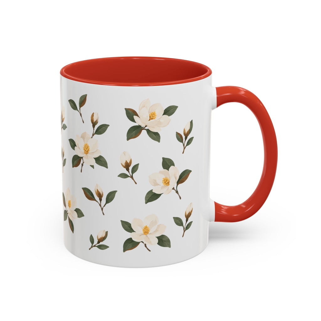 Mississippi Magnolia Mug, State Flower Floral Coffee Cup, 11oz Botanical Gift