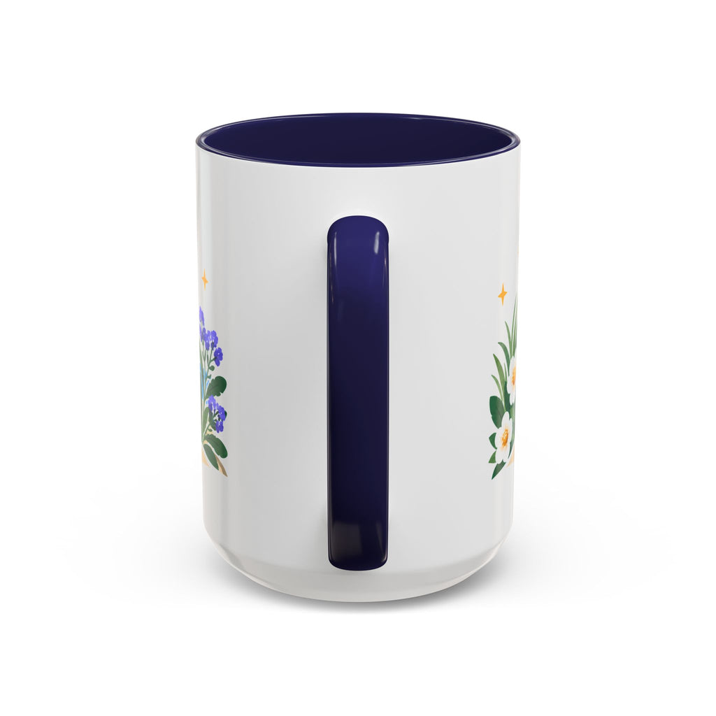 Cancer Zodiac Coffee Mug | Crab and Coastal Design | Astrology Birthday Gift | 11 oz 15 oz Ceramic Accent Mug