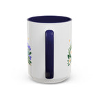 Cancer Zodiac Coffee Mug | Crab and Coastal Design | Astrology Birthday Gift | 11 oz 15 oz Ceramic Accent Mug