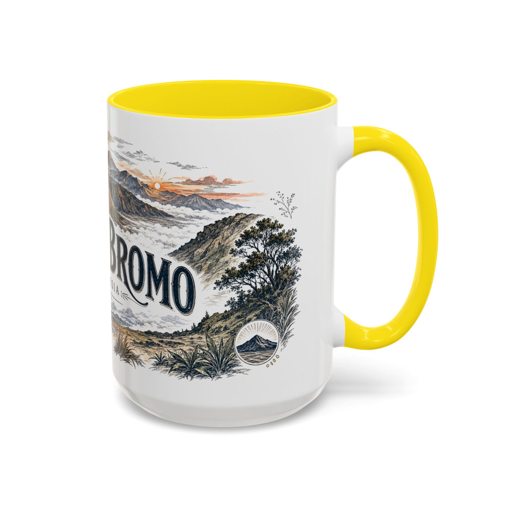Mount Bromo Mug, Indonesia Travel Souvenir, Bucket List Gift, Accent Ceramic Coffee Mug 11oz 15oz