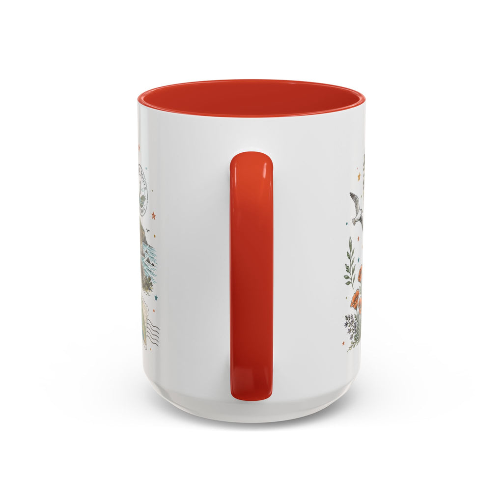 Big Sur Coffee Mug | Travel Destination Souvenir Gift | Accent Color Ceramic 11oz 15oz