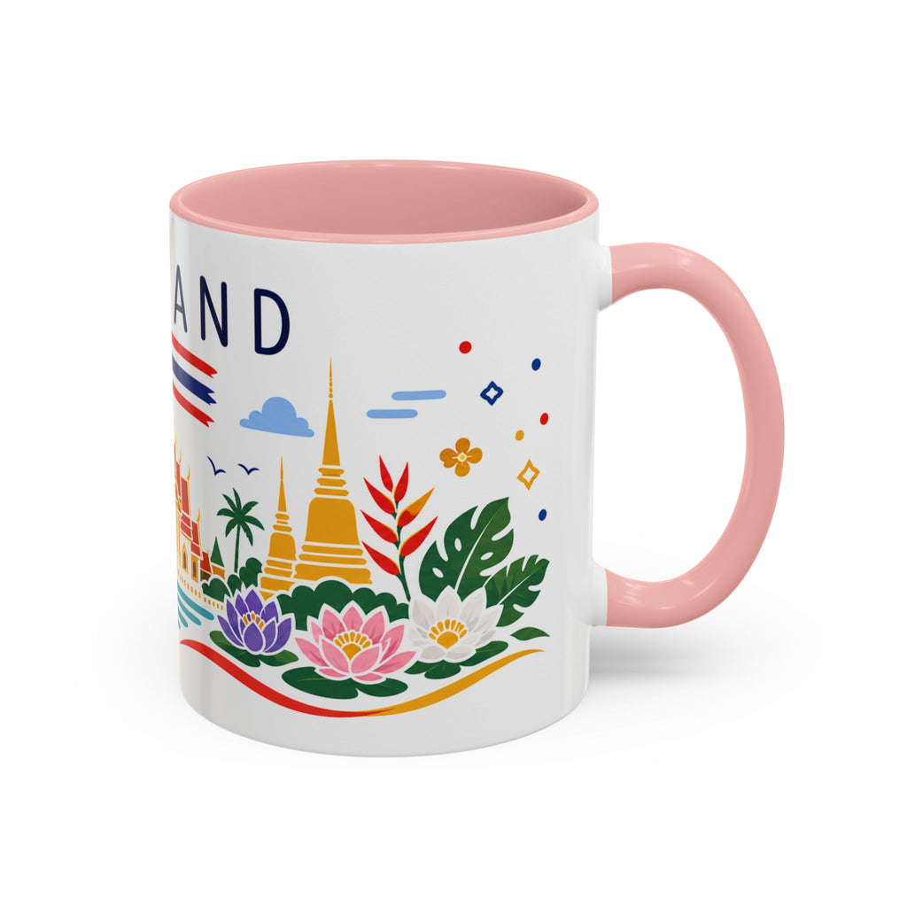 Thailand Coffee Mug | Travel Souvenir Accent Mug | Country Gift Ceramic Cup 11oz 15oz