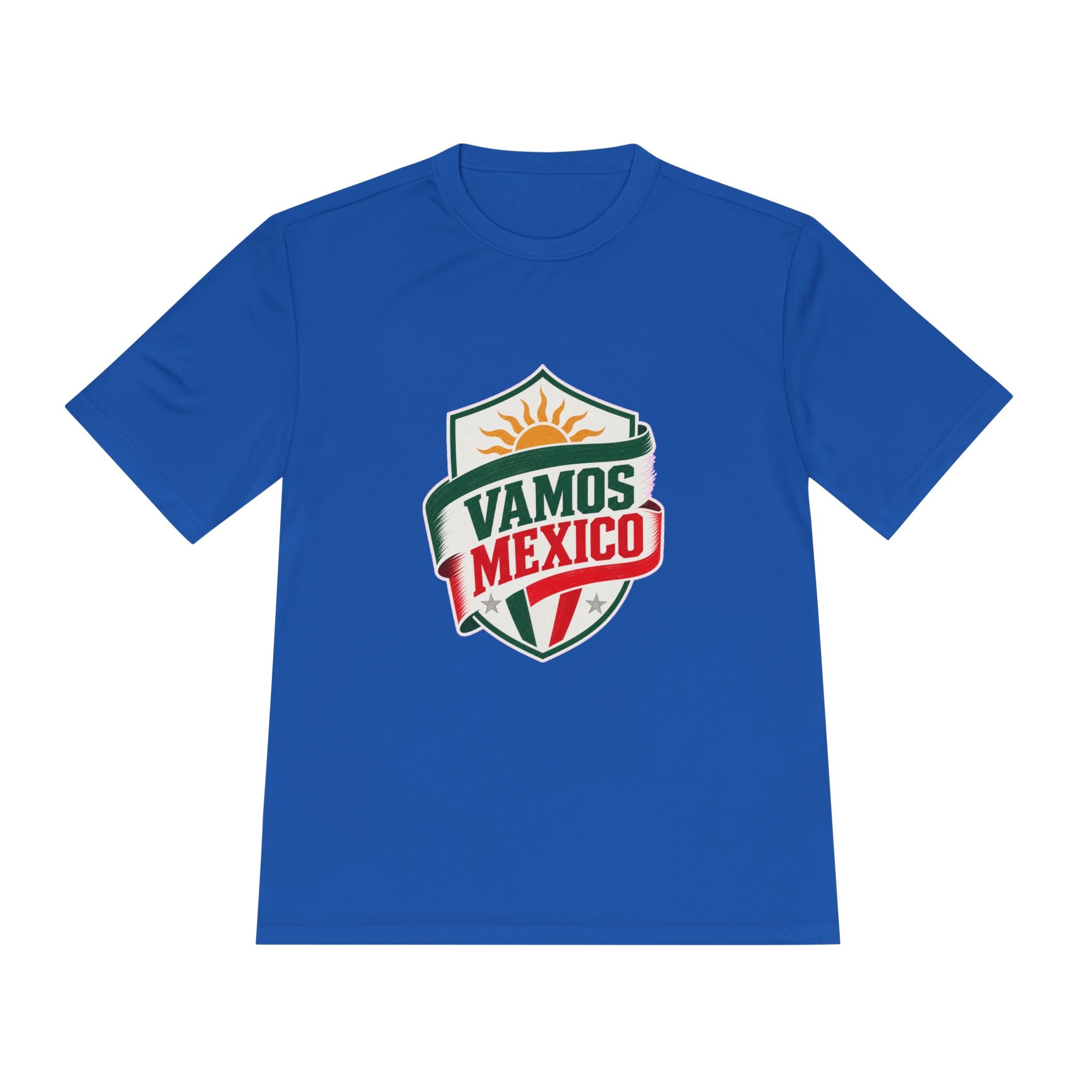 Vamos Mexico Soccer Fan Tee, Moisture Wicking Sport Shirt