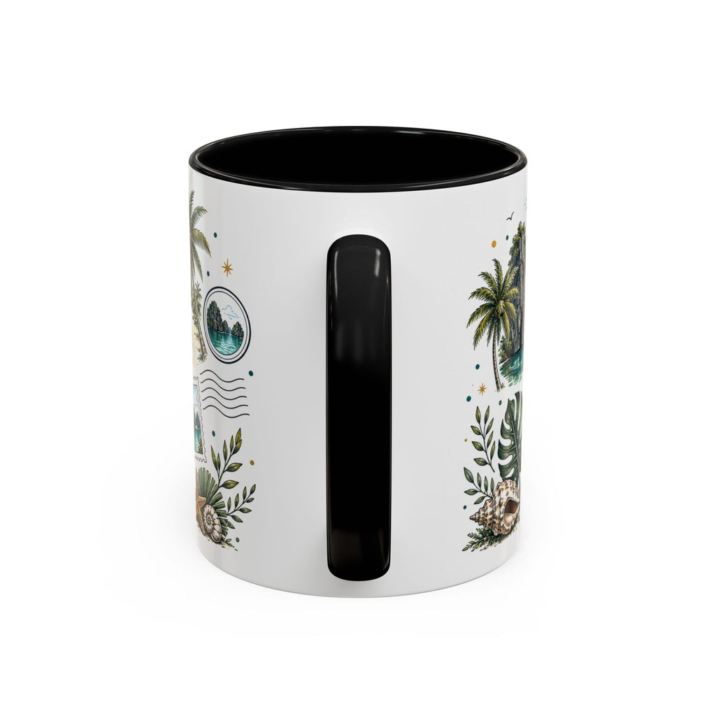 Palawan Coffee Mug | Travel Destination Souvenir Gift | Accent Color Ceramic 11oz 15oz