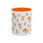 California California poppy Mug, State Flower Floral Coffee Cup, 11oz Botanical Gift