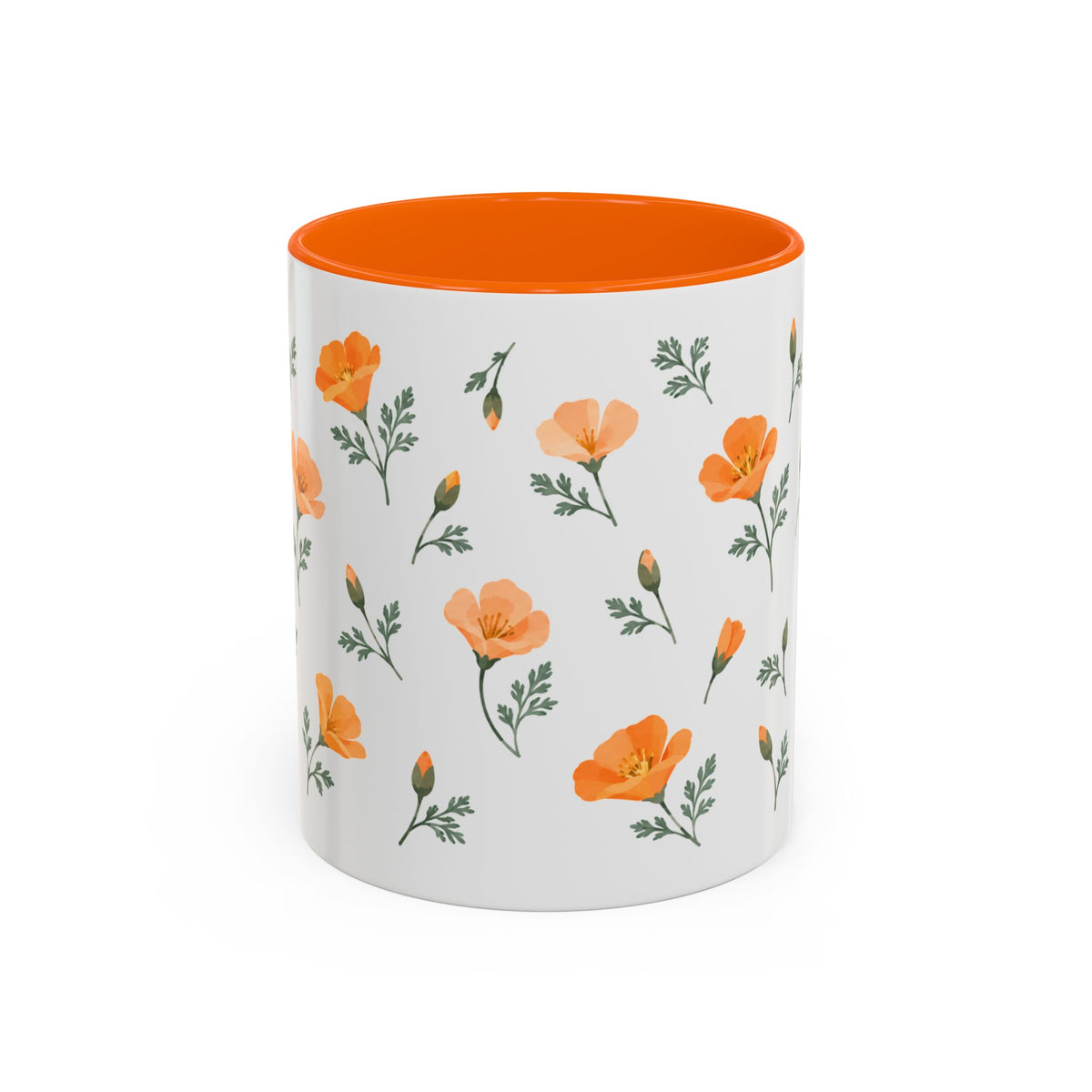 California California poppy Mug, State Flower Floral Coffee Cup, 11oz Botanical Gift