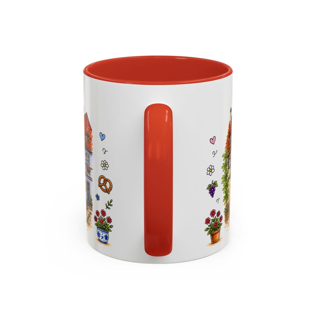 Rothenburg Illustrated Travel Mug | Germany Souvenir Accent Coffee Mug | 11oz 15oz Ceramic Cup