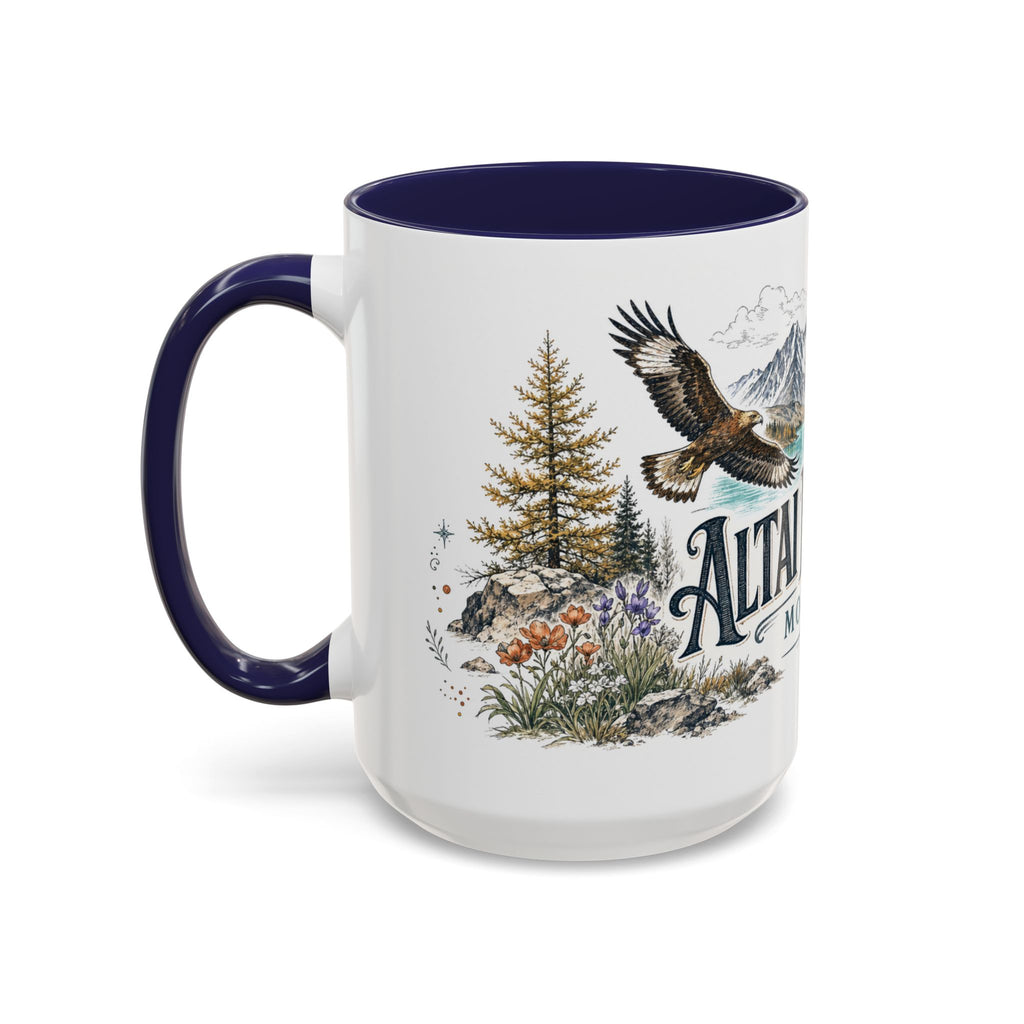 Altai Mountains Mug, Mongolia Travel Souvenir, Bucket List Gift, Accent Ceramic Coffee Mug 11oz 15oz