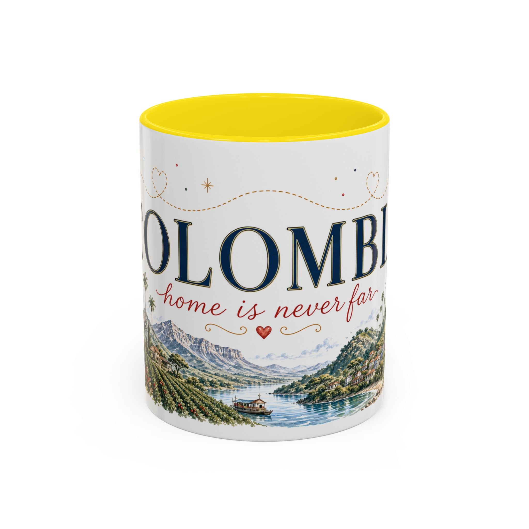 Colombia Home Country Mug | Moving Away Gift | Long Distance Friendship | 11 oz 15 oz Accent Mug