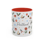 Portland Christmas Watercolor Mug | City Souvenir Coffee Cup (11oz 15oz)
