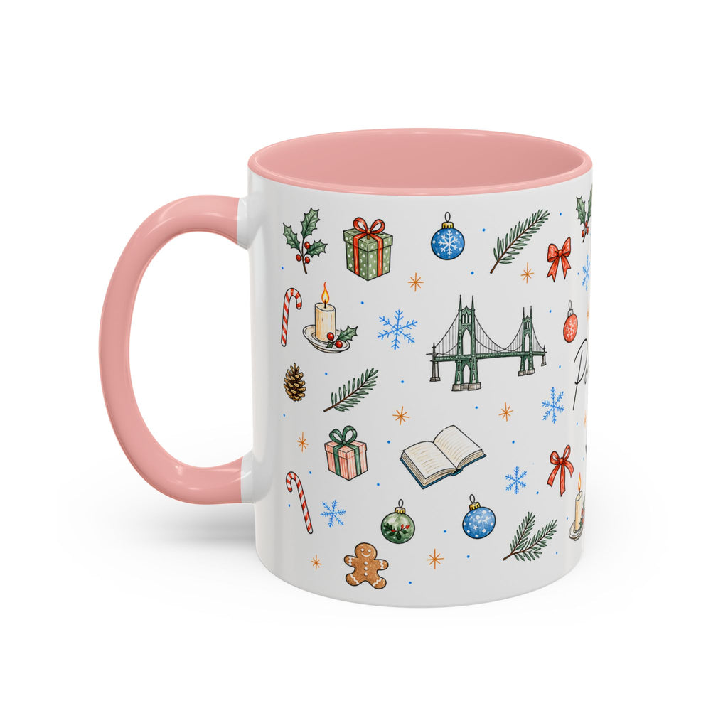 Portland Christmas Watercolor Mug | City Souvenir Coffee Cup (11oz 15oz)
