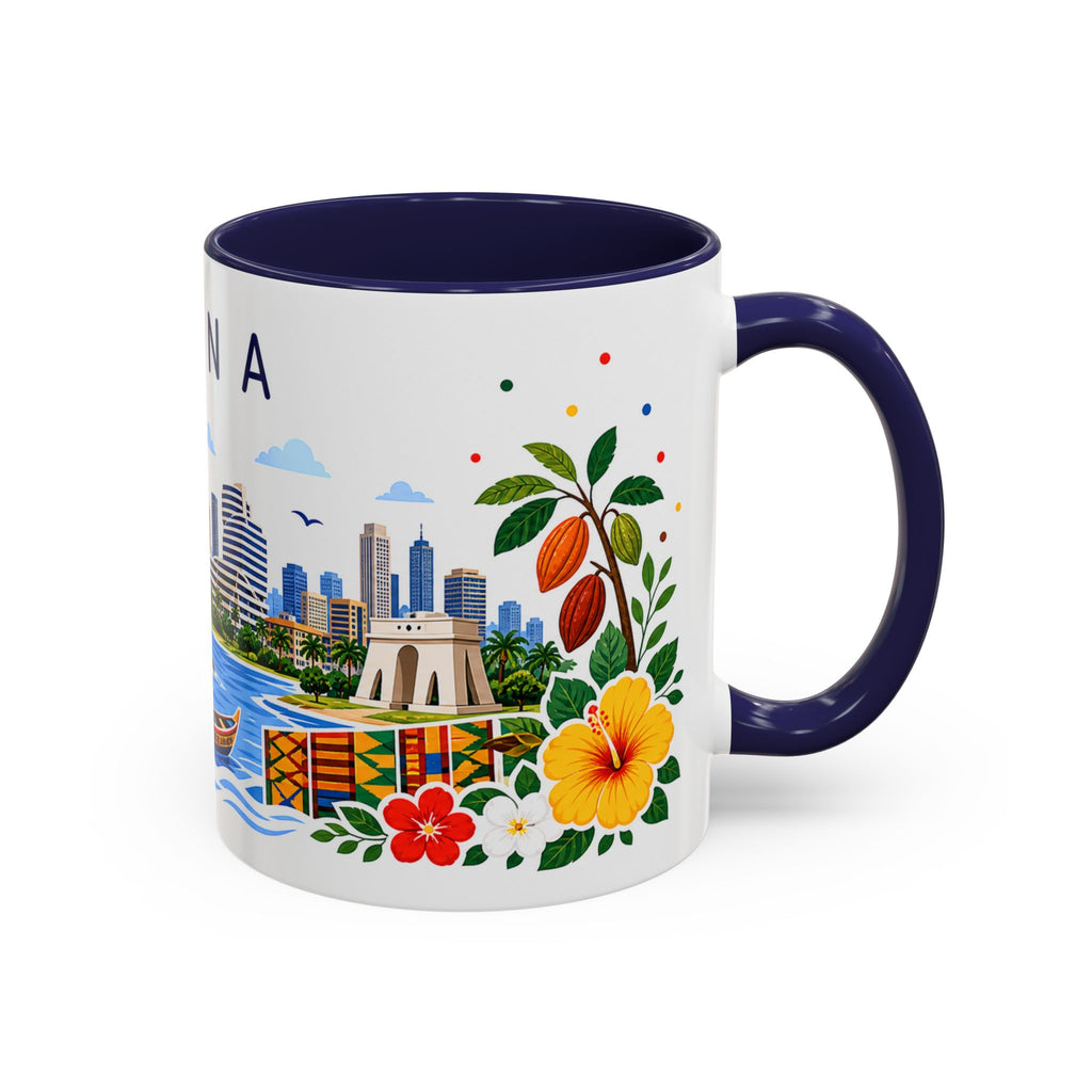 Ghana Coffee Mug | Travel Souvenir Accent Mug | Place Gift Ceramic Cup 11oz 15oz