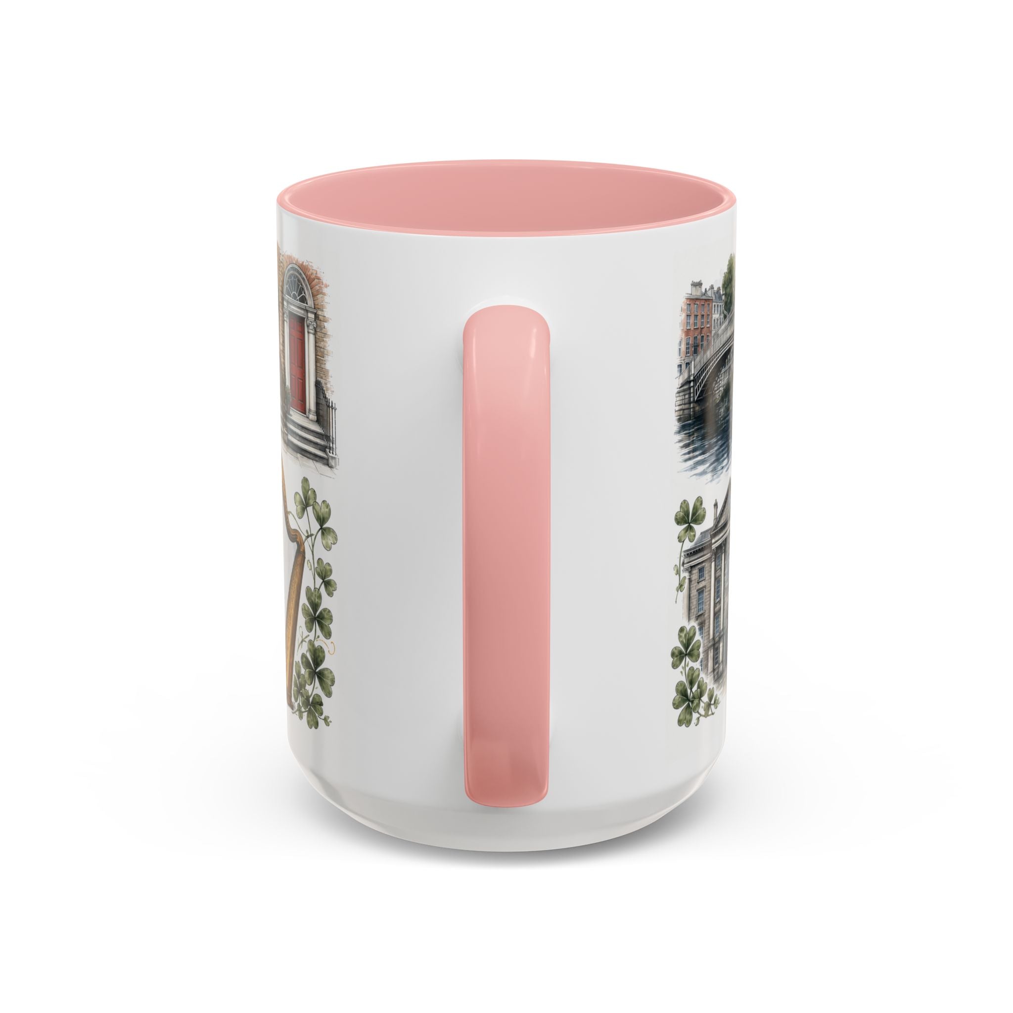 Dublin Coffee Mug | Ireland Travel Souvenir | Vintage Illustrated City Gift | 11 oz 15 oz Accent Mug