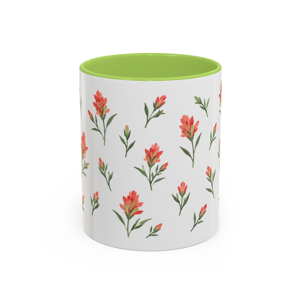 Wyoming Indian Paintbrush Mug, State Flower Floral Coffee Cup, 11oz Botanical Gift