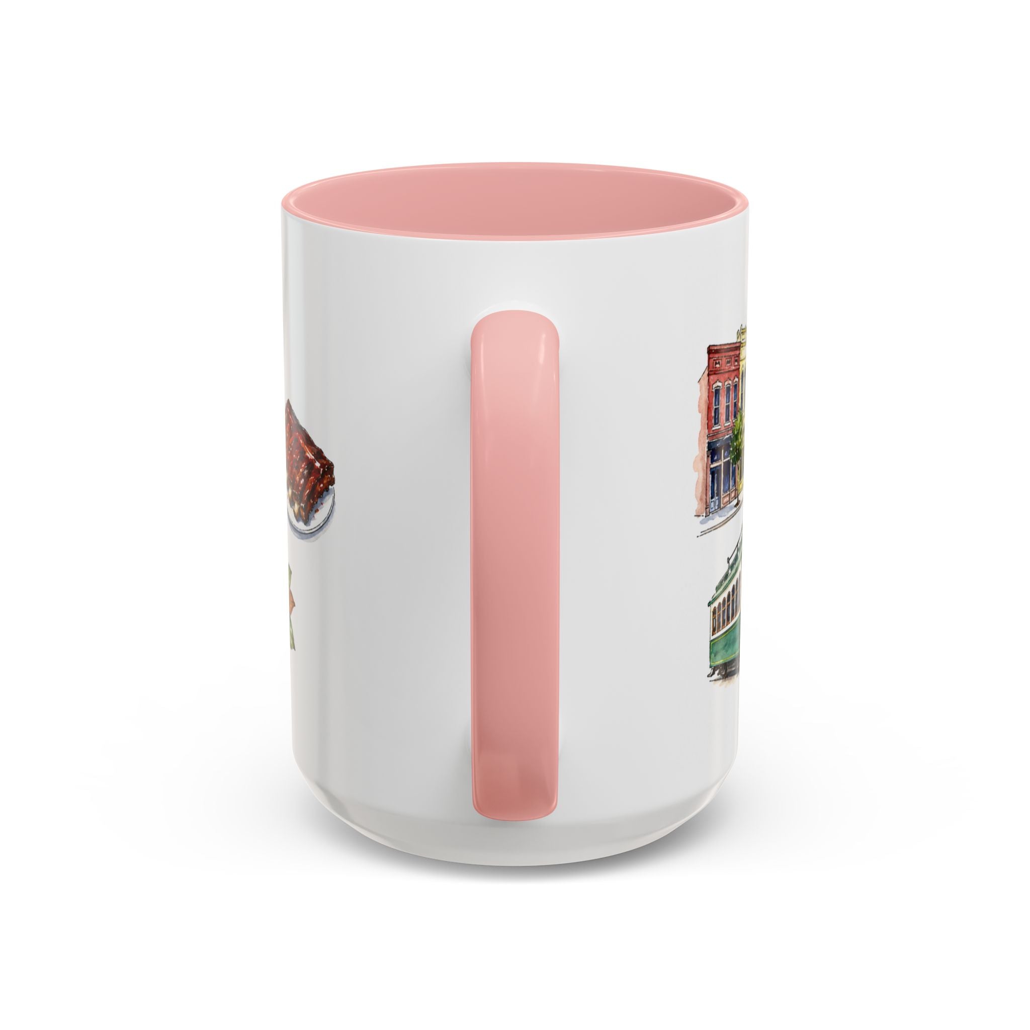 Memphis Illustrated Travel Mug | City Souvenir Accent Coffee Mug | 11oz 15oz Ceramic Cup