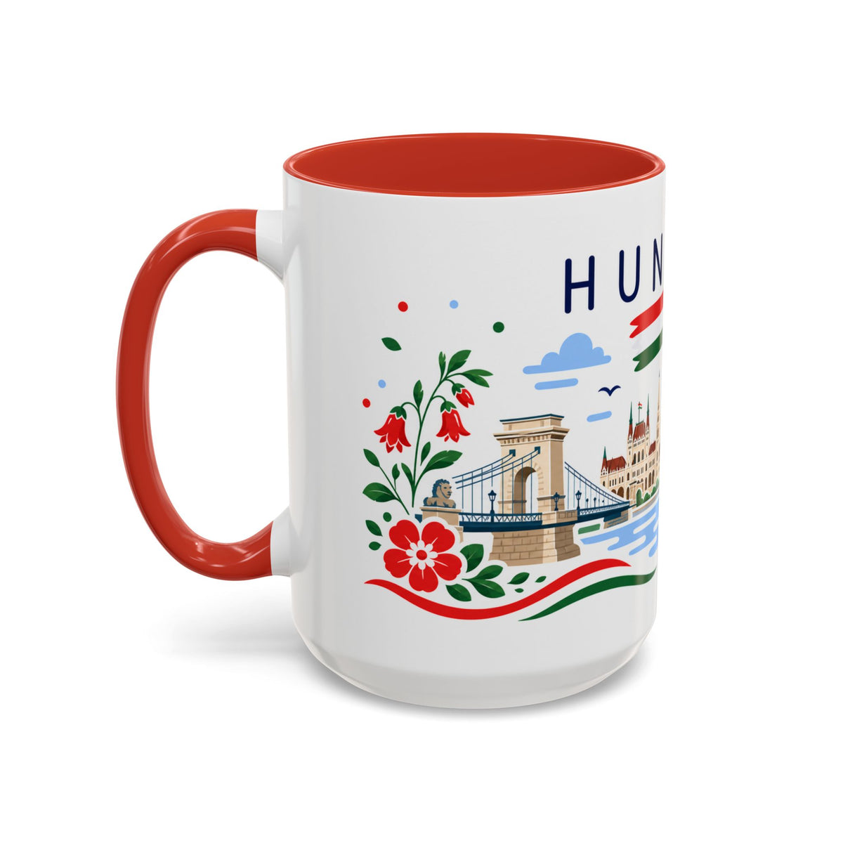 Hungary Coffee Mug | Travel Souvenir Accent Mug | Country Gift Ceramic Cup 11oz 15oz