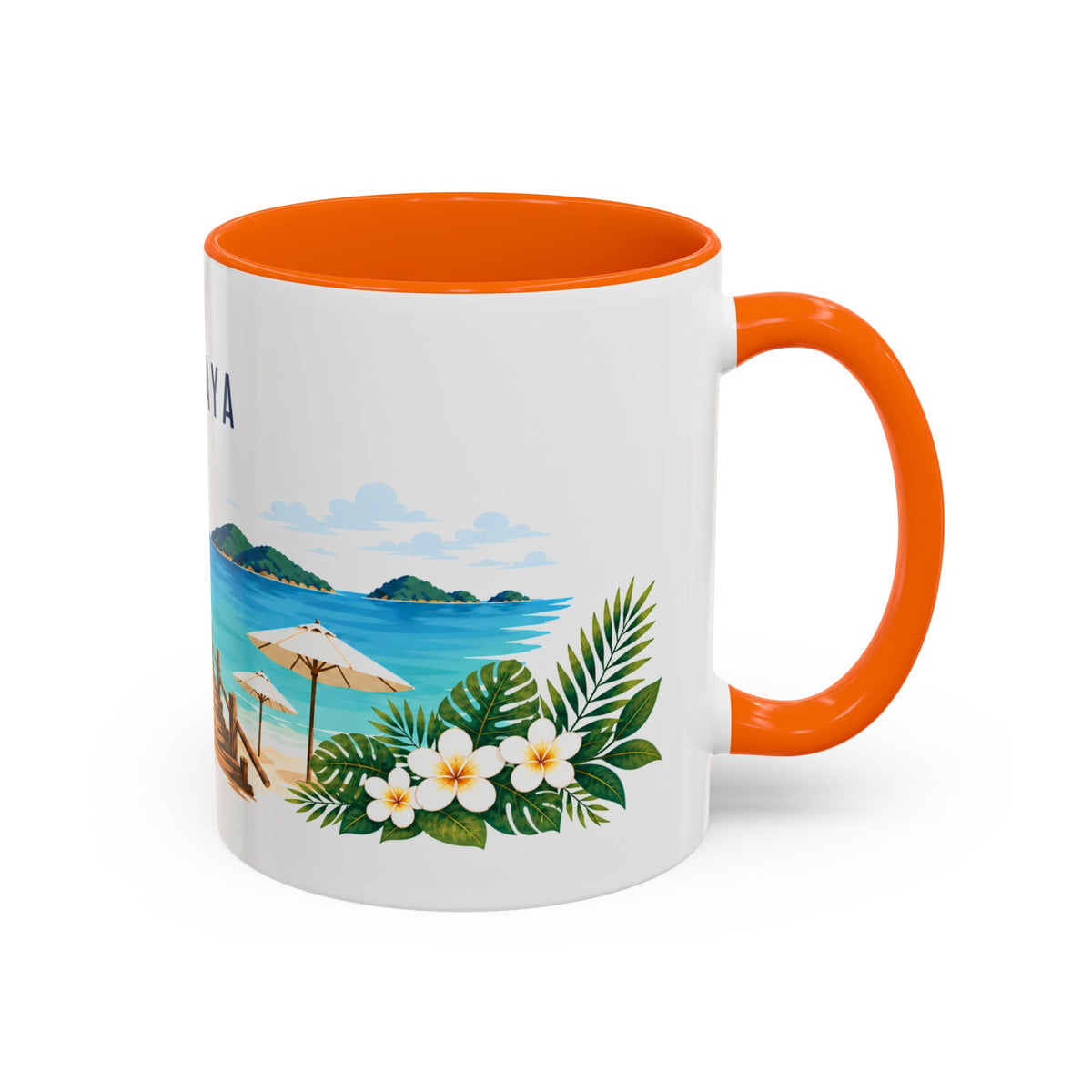 Pattaya Coffee Mug | Thailand Travel Souvenir | Porcelain Decal City Gift | 11oz 15oz Accent Mug