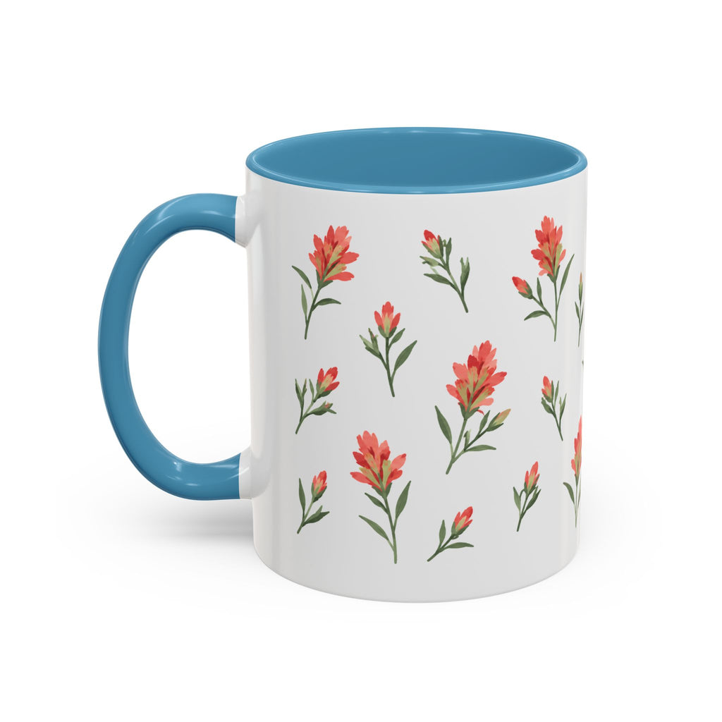 Wyoming Indian Paintbrush Mug, State Flower Floral Coffee Cup, 11oz Botanical Gift