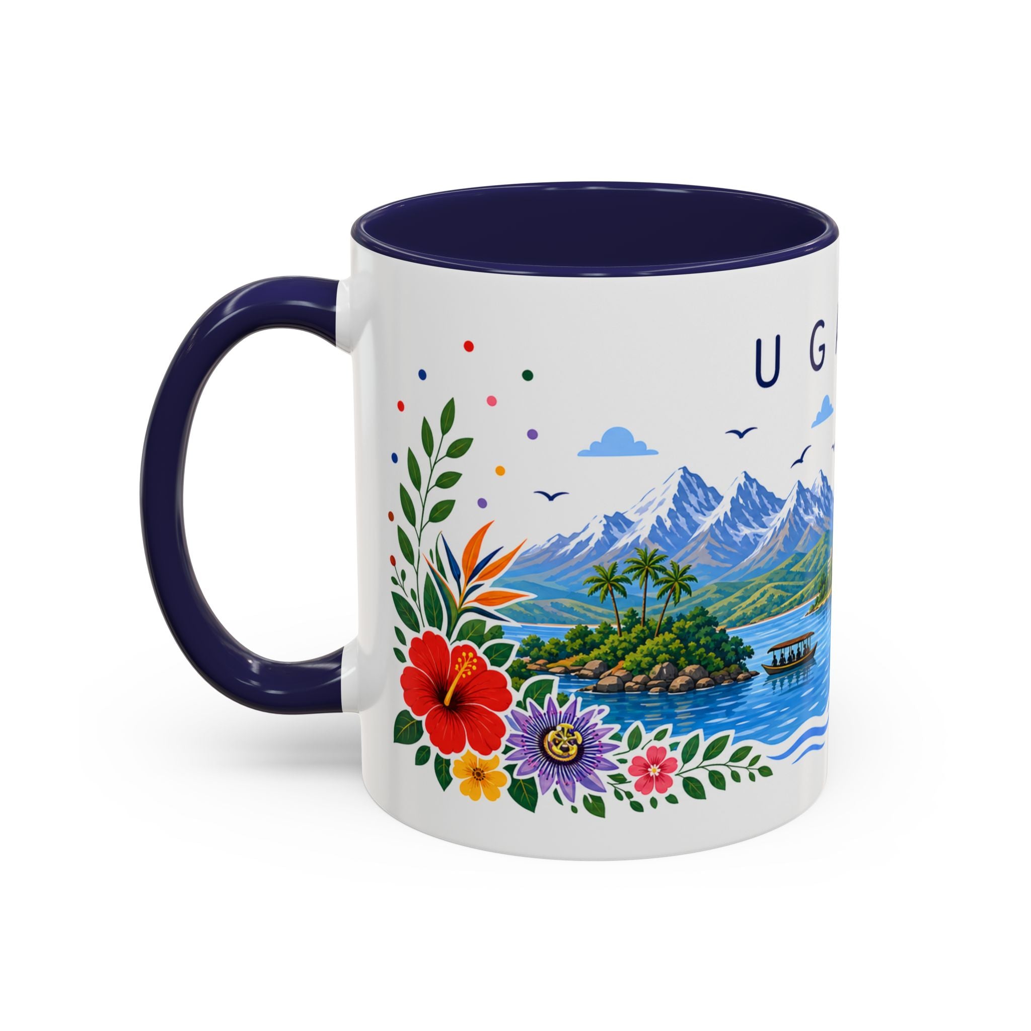 Uganda Coffee Mug | Travel Souvenir Accent Mug | Place Gift Ceramic Cup 11oz 15oz
