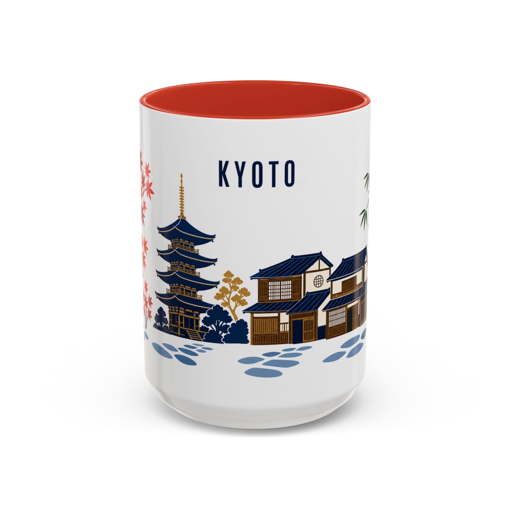 Kyoto Coffee Mug | Japan Travel Souvenir | Porcelain Decal City Gift | 11oz 15oz Accent Mug