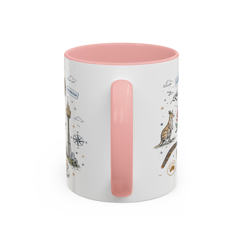 Sydney Coffee Mug | Australia Souvenir Travel Gift | Accent Color Ceramic 11oz 15oz