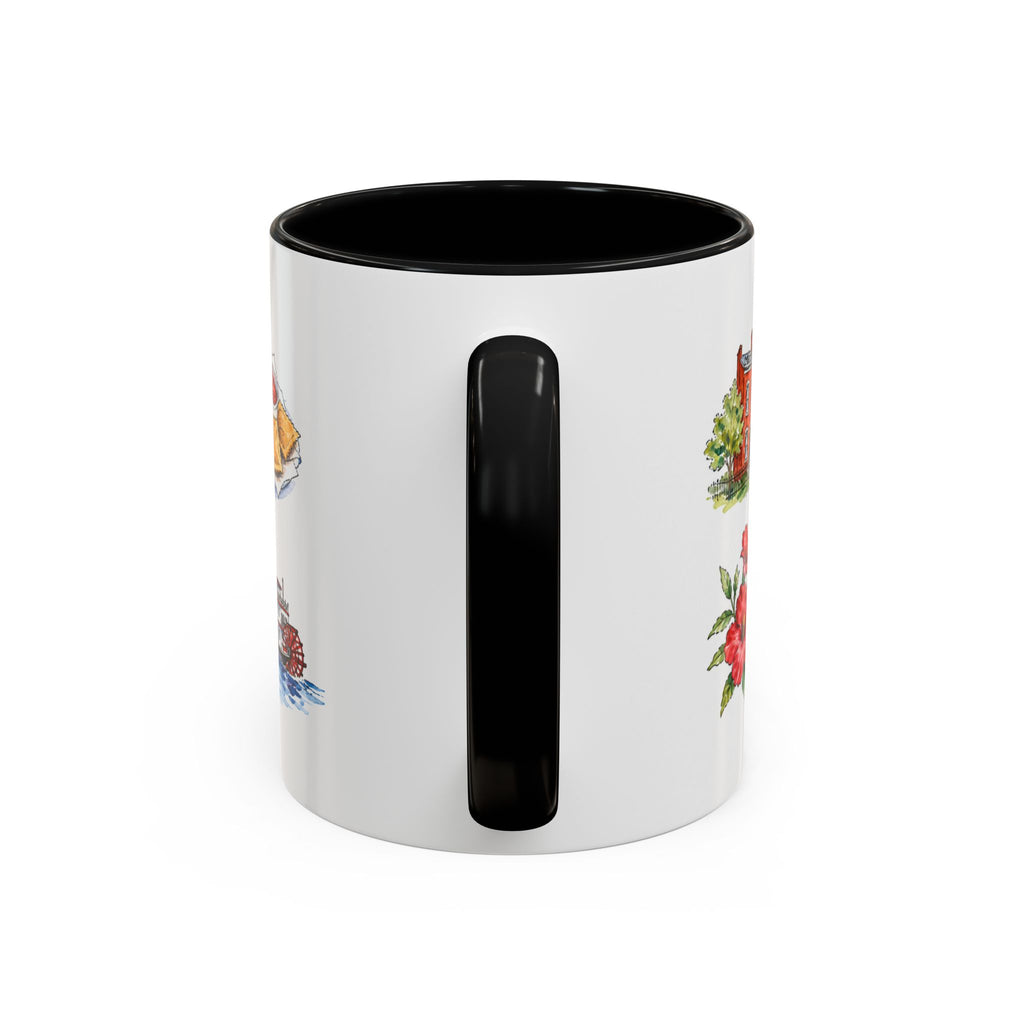 St. Louis Illustrated Travel Mug | City Souvenir Accent Coffee Mug | 11oz 15oz Ceramic Cup
