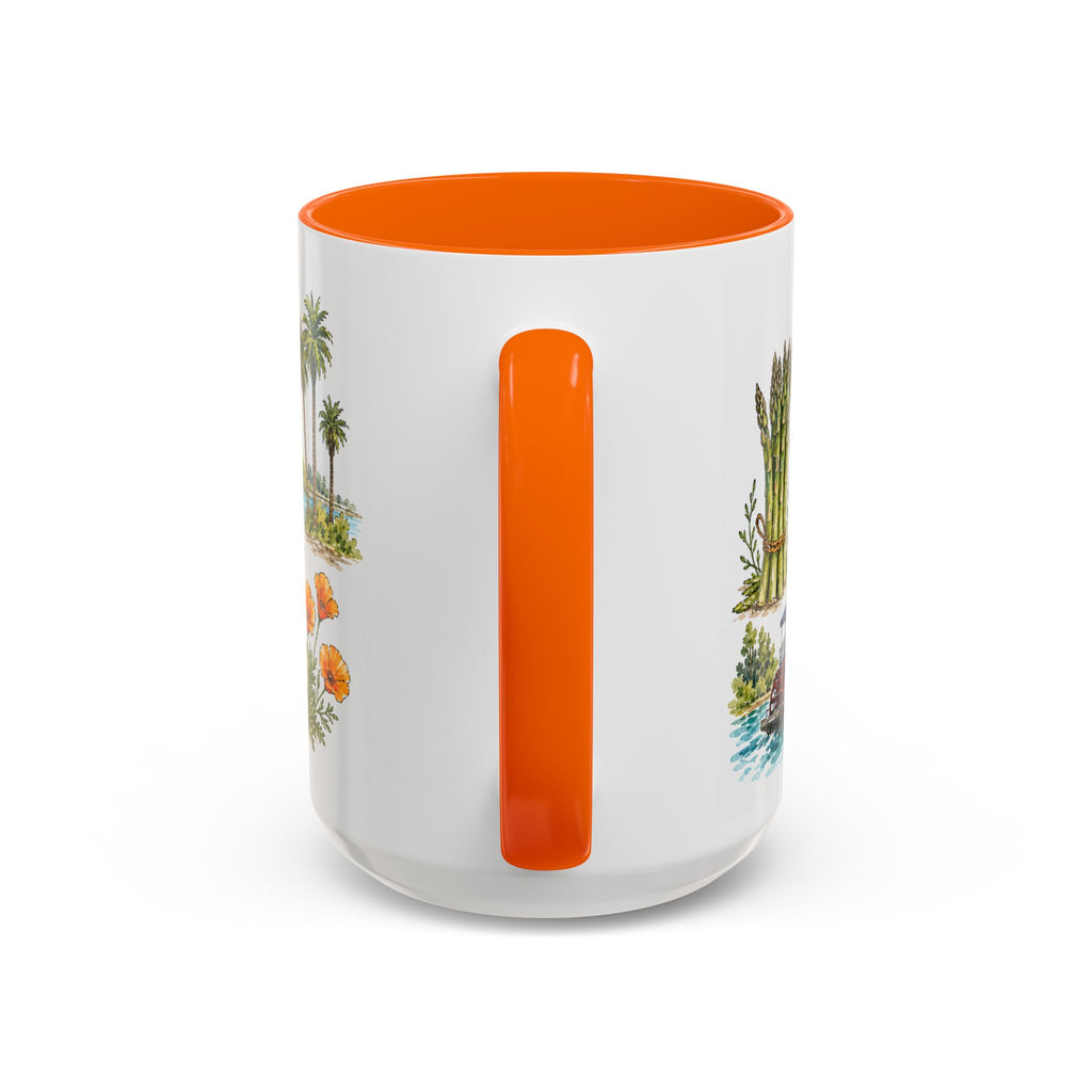 Stockton Illustrated Travel Mug | City Souvenir Accent Coffee Mug | 11oz 15oz Ceramic Cup
