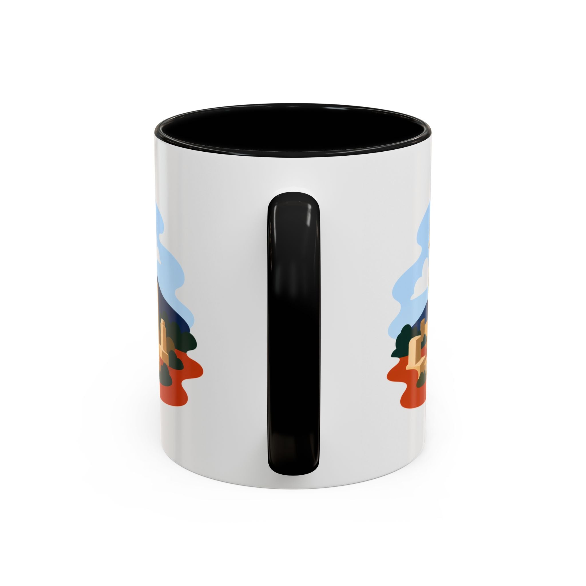 Jerash Coffee Mug | Travel Destination Souvenir Gift | Accent Color Ceramic 11oz 15oz