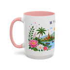 Myanmar Coffee Mug | Travel Souvenir Accent Mug | Place Gift Ceramic Cup 11oz 15oz