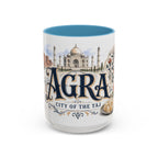 Agra Coffee Mug | India Travel Souvenir | Vintage Illustrated City Gift | 11 oz 15 oz Accent Mug
