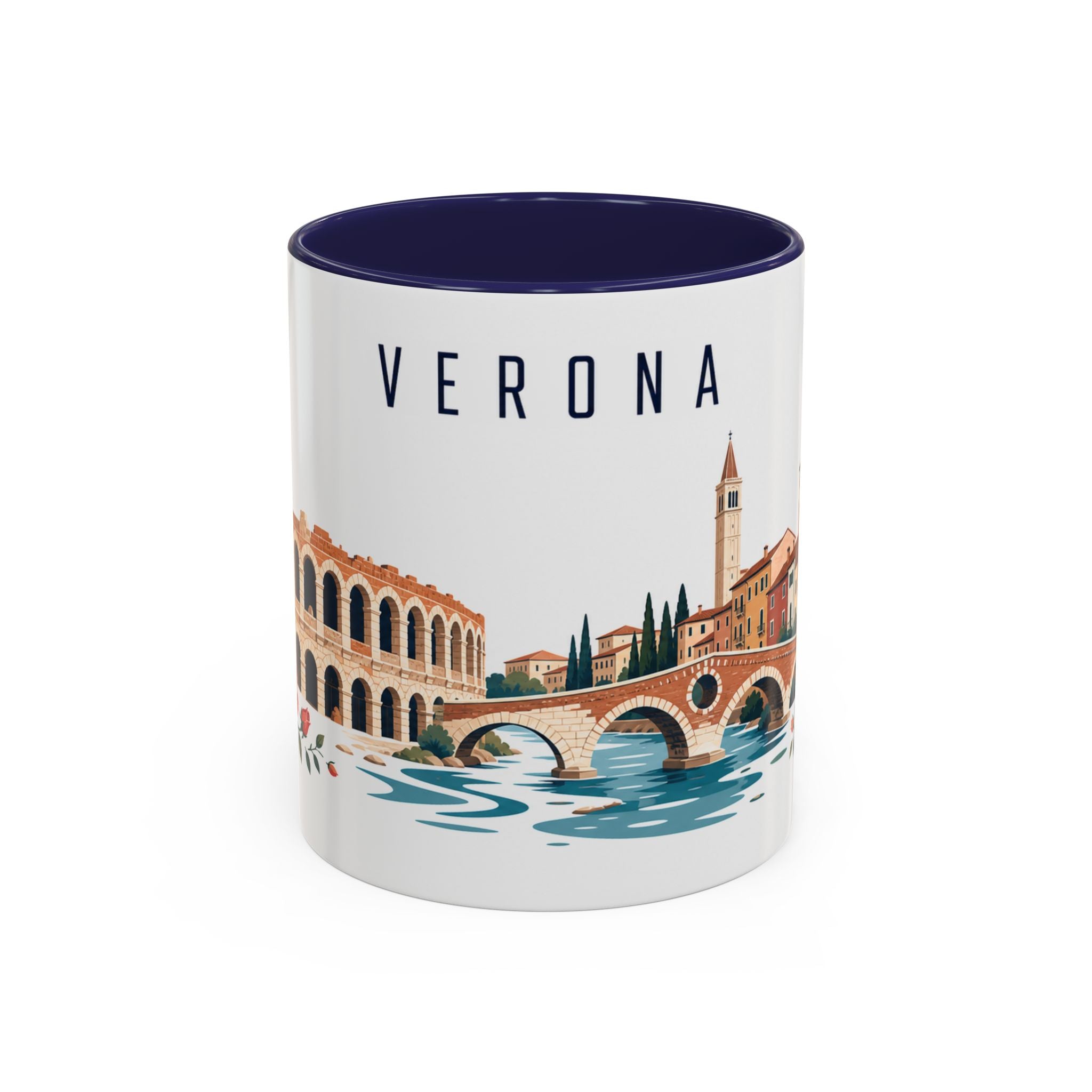 Verona Coffee Mug | Italy Travel Souvenir | Porcelain Decal City Gift | 11oz 15oz Accent Mug