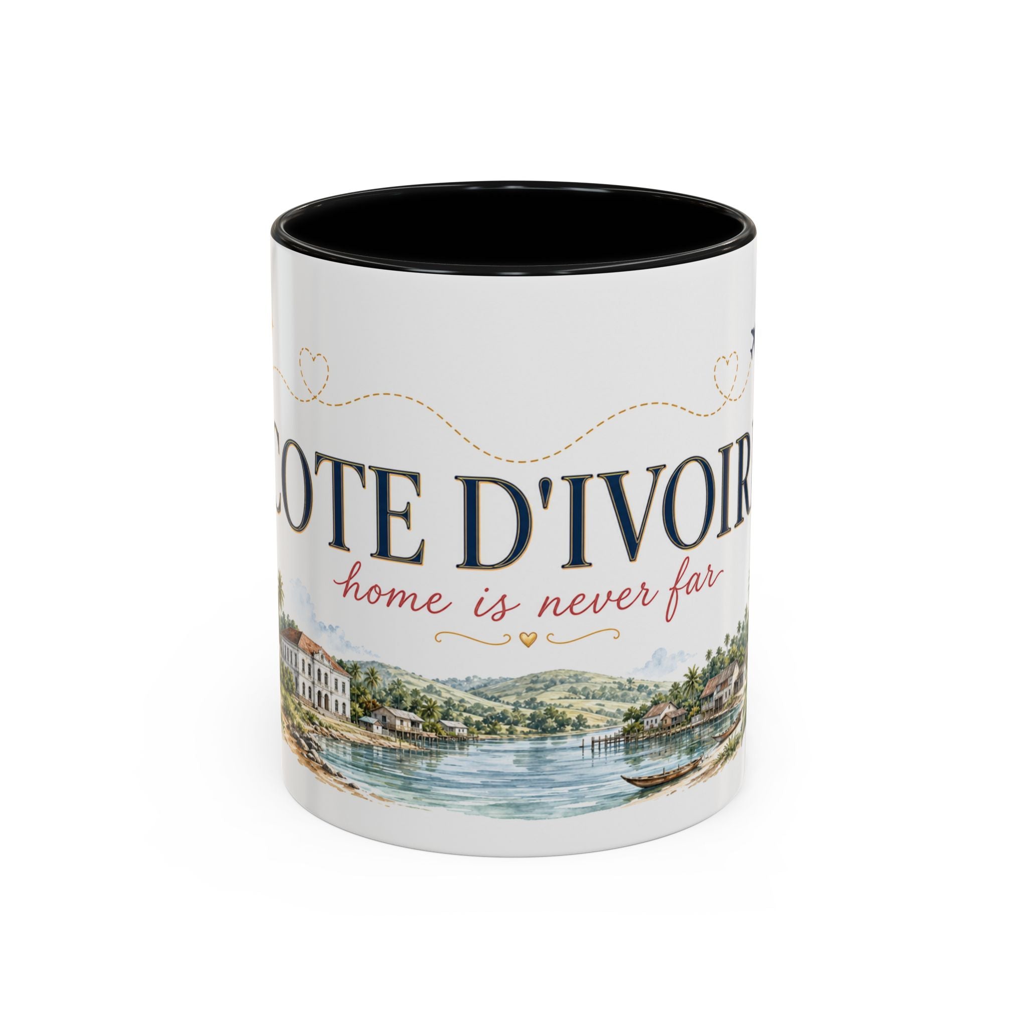 Cote d'Ivoire Home Country Mug | Moving Away Gift | Long Distance Friendship | 11 oz 15 oz Accent Mug