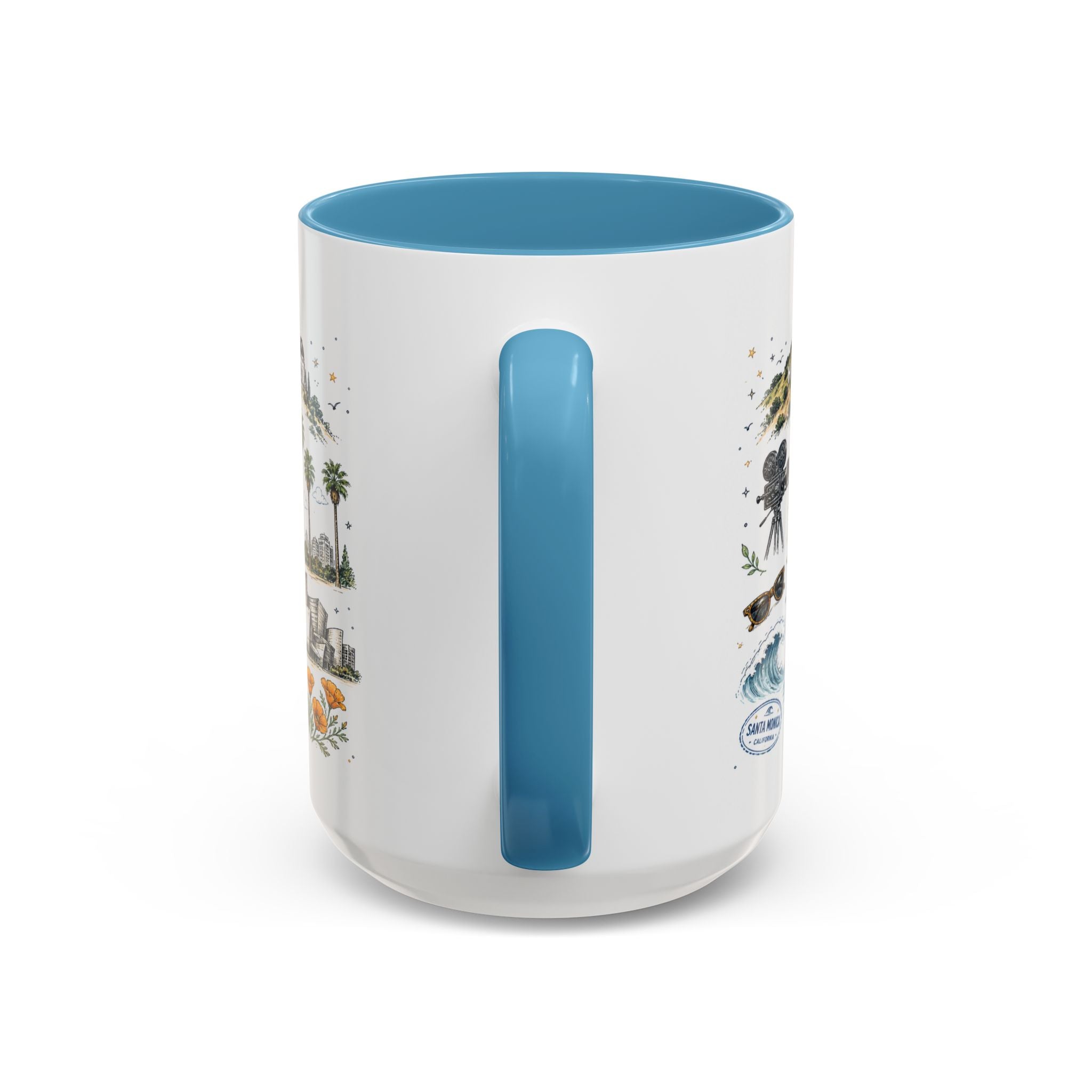 Los Angeles Coffee Mug | California Souvenir City Gift | Accent Color Ceramic 11oz 15oz