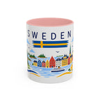 Sweden Coffee Mug | Travel Souvenir Accent Mug | Country Gift Ceramic Cup 11oz 15oz