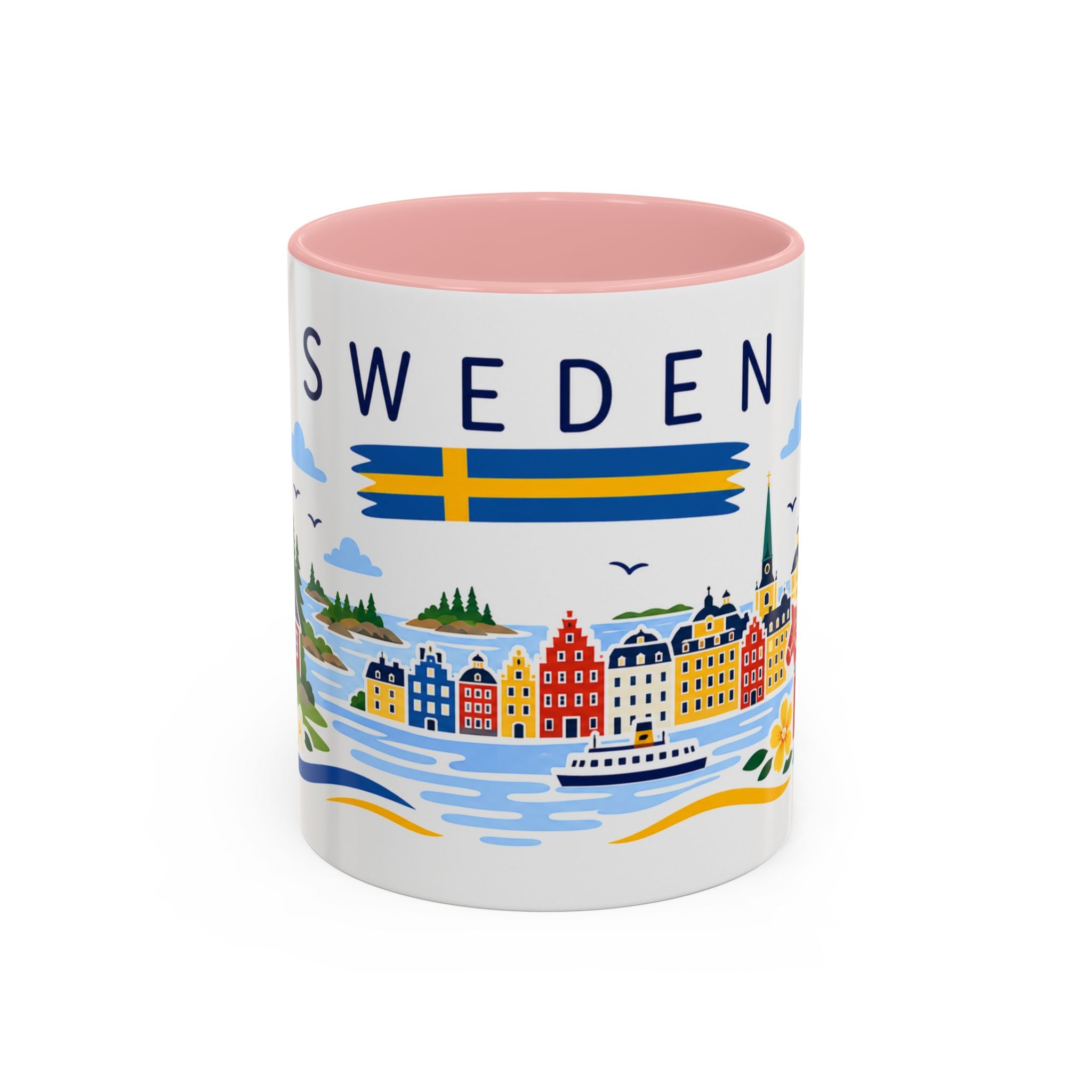 Sweden Coffee Mug | Travel Souvenir Accent Mug | Country Gift Ceramic Cup 11oz 15oz