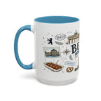 Berlin Coffee Mug | Germany Souvenir Travel Gift | Accent Color Ceramic 11oz 15oz