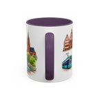 Frankfurt Illustrated Travel Mug | City Souvenir Accent Coffee Mug | 11oz 15oz Ceramic Cup