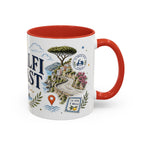 Amalfi Coast Coffee Mug | Travel Destination Souvenir Gift | Accent Color Ceramic 11oz 15oz