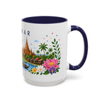 Myanmar Coffee Mug | Travel Souvenir Accent Mug | Place Gift Ceramic Cup 11oz 15oz