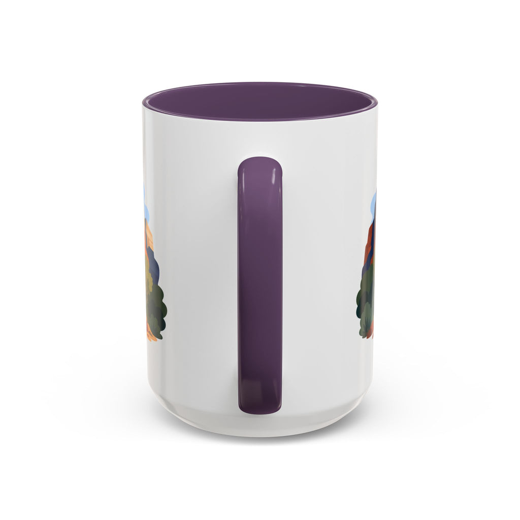 Zion National Park Coffee Mug | Solid Color Block Park Souvenir | 11oz 15oz Accent Mug