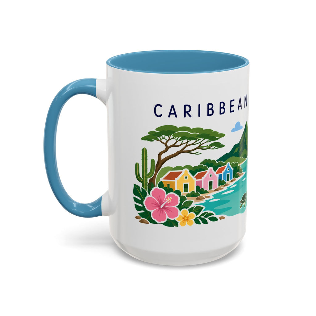 Caribbean Netherlands Coffee Mug | Travel Souvenir Accent Mug | Country Gift Ceramic Cup 11oz 15oz