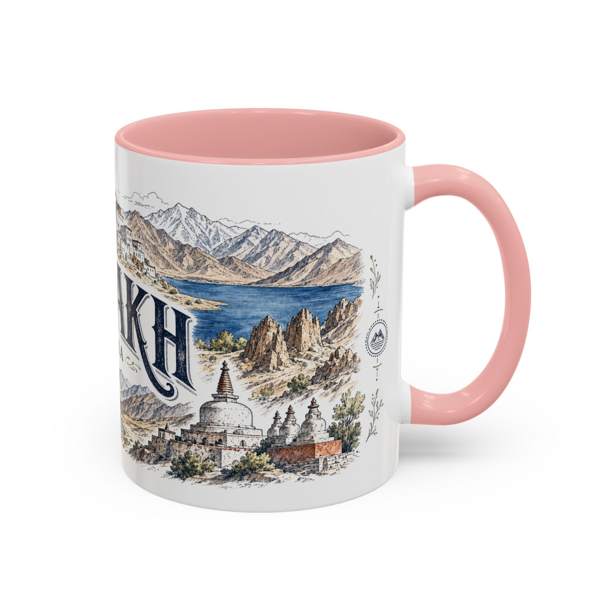 Ladakh Mug, India Travel Souvenir, Bucket List Gift, Accent Ceramic Coffee Mug 11oz 15oz