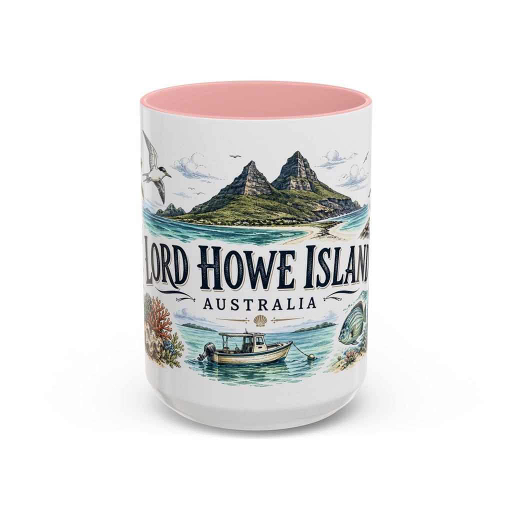 Lord Howe Island Mug, Australia Travel Souvenir, Bucket List Gift, Accent Ceramic Coffee Mug 11oz 15oz