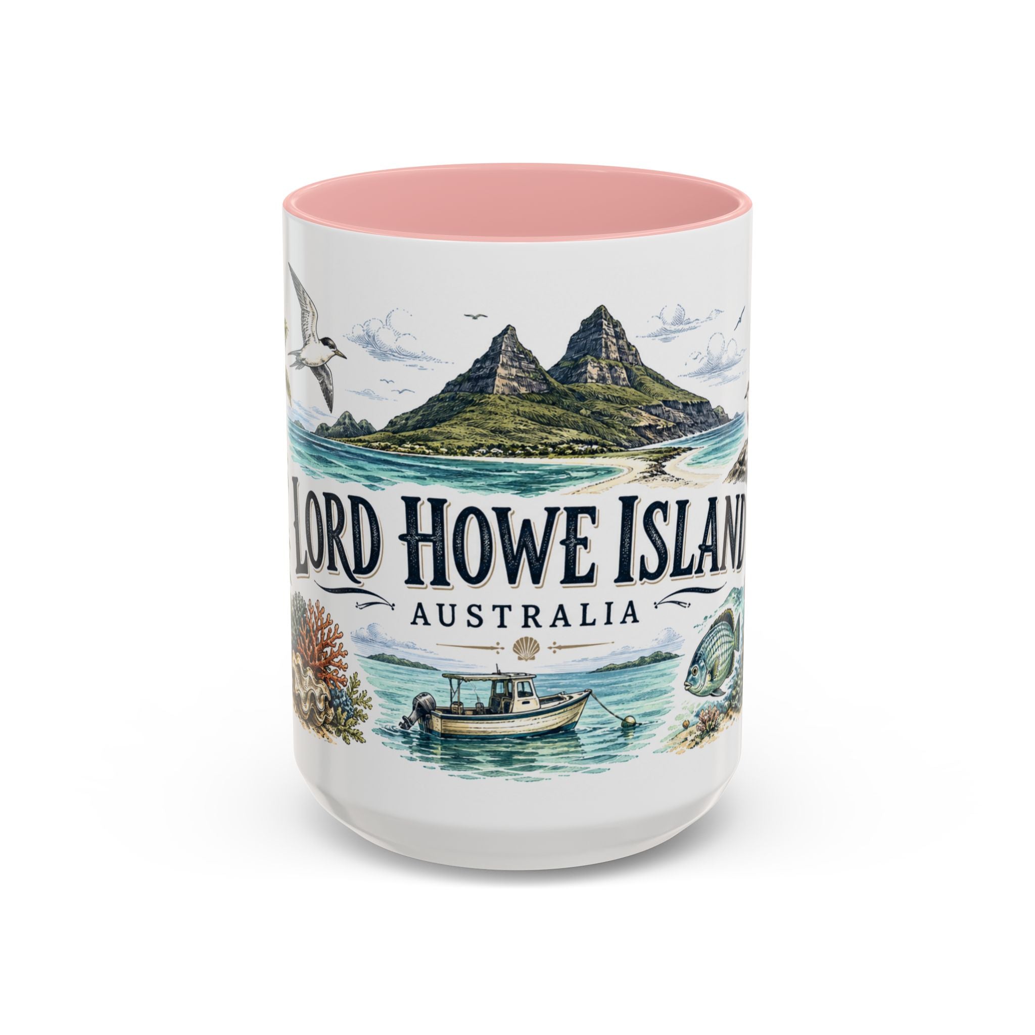 Lord Howe Island Mug, Australia Travel Souvenir, Bucket List Gift, Accent Ceramic Coffee Mug 11oz 15oz