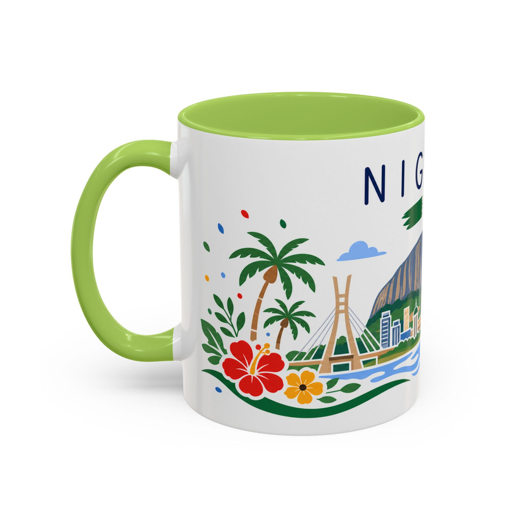Nigeria Coffee Mug | Travel Souvenir Accent Mug | Country Gift Ceramic Cup 11oz 15oz