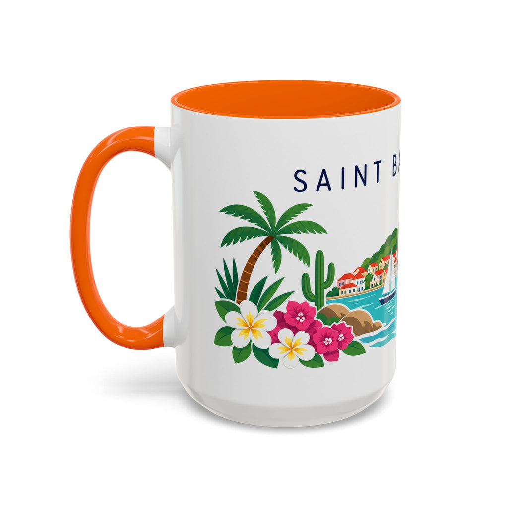 Saint Barthélemy Coffee Mug | Travel Souvenir Accent Mug | Country Gift Ceramic Cup 11oz 15oz