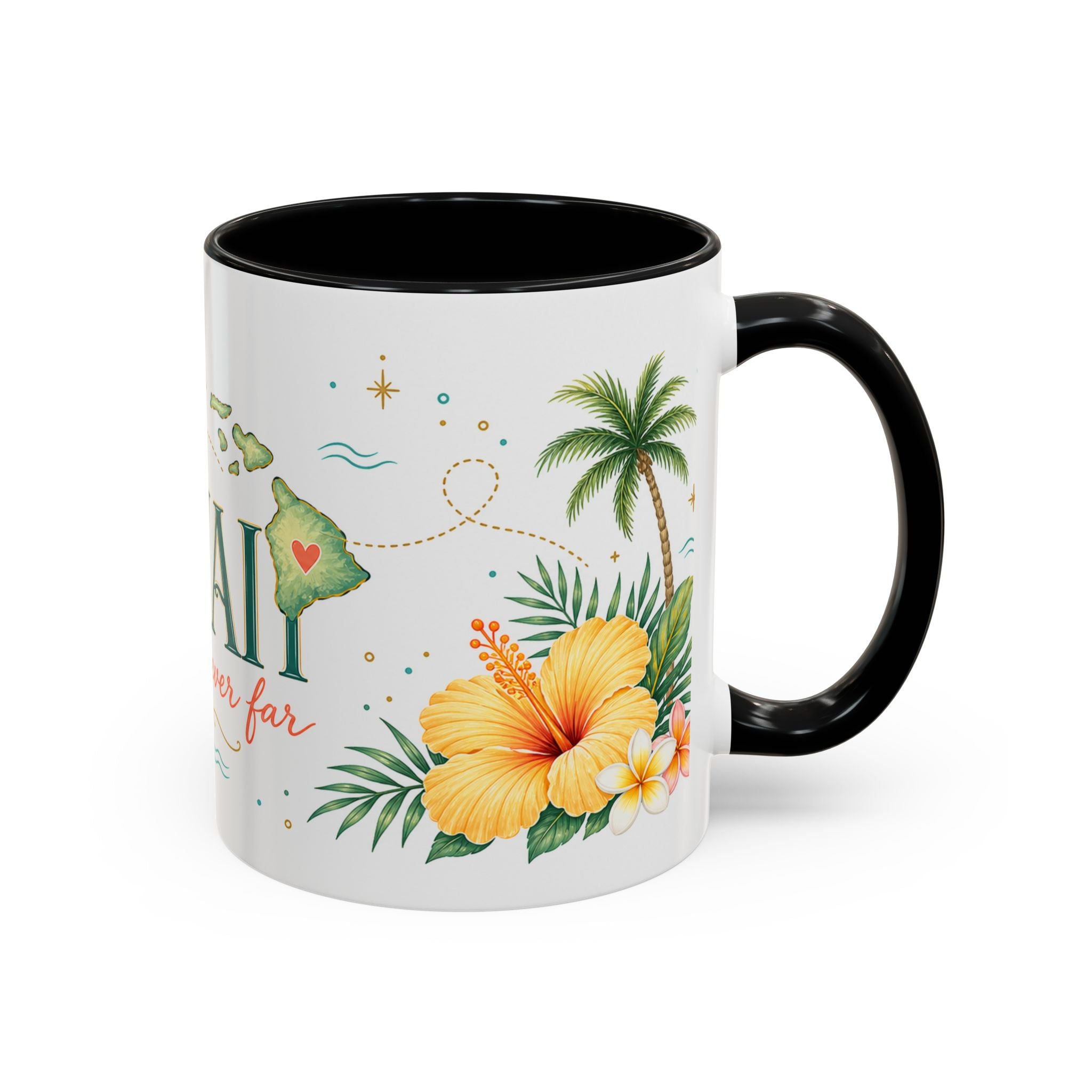Hawaii State Map Mug | Moving Away Gift | Long Distance Friendship Coffee Cup