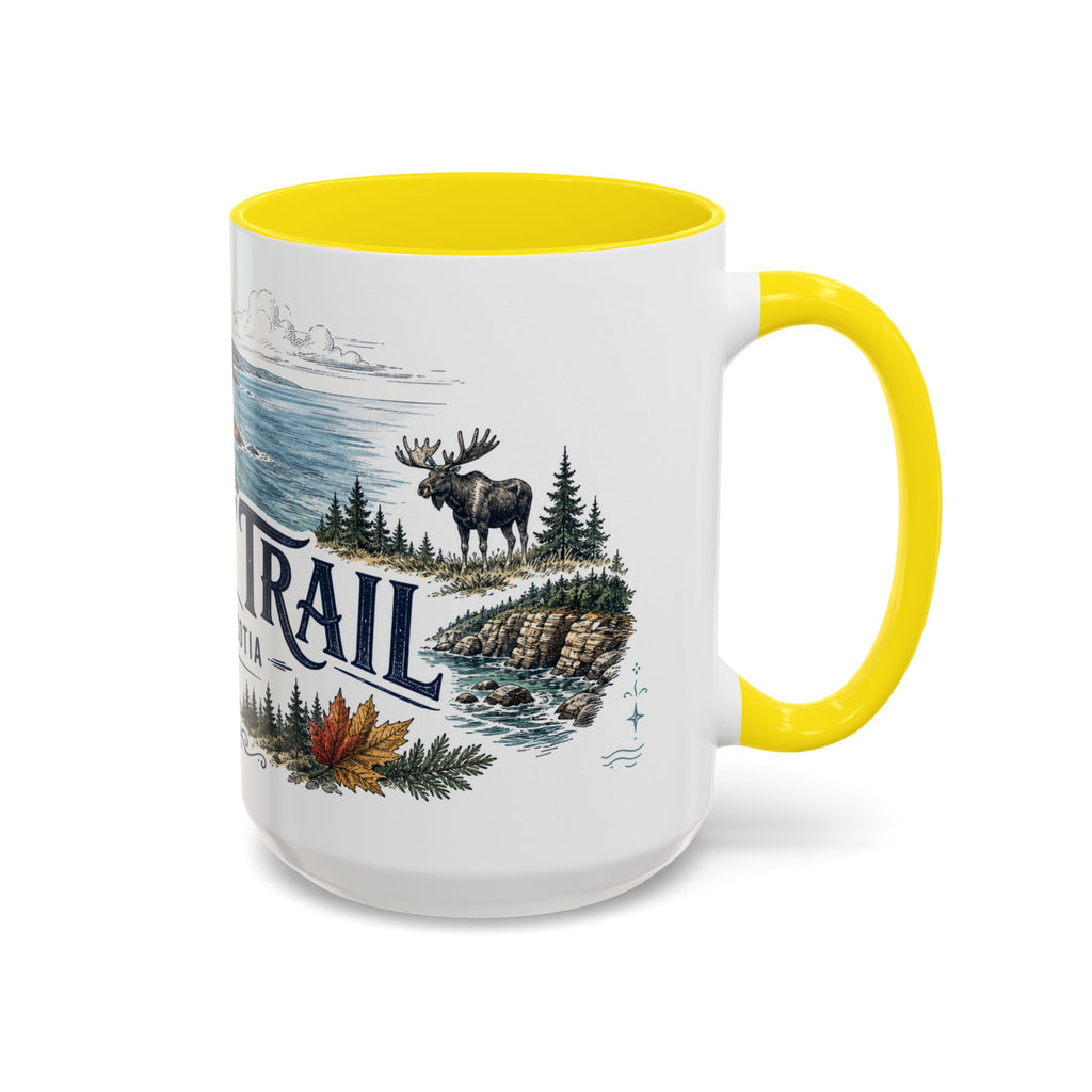 Cabot Trail Mug, Nova Scotia Travel Souvenir, Bucket List Gift, Accent Ceramic Coffee Mug 11oz 15oz